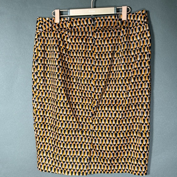 Mossimo Pencil Skirt Sz 12, lined, retro pattern - Picture 2 of 5